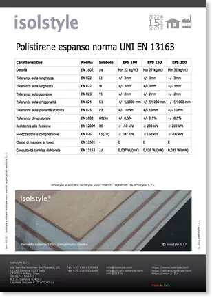 Polistirene espanso Norma UNI EN 13163